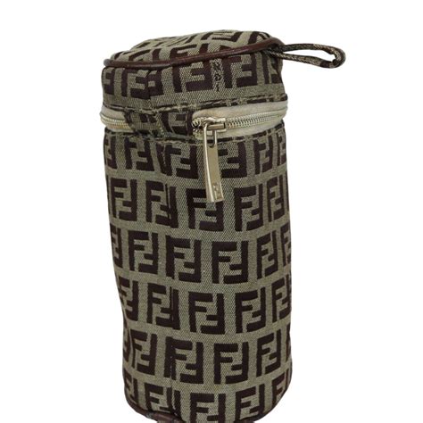 Baby Bottle Holder Zucchino Coated Canvas Beige GHW